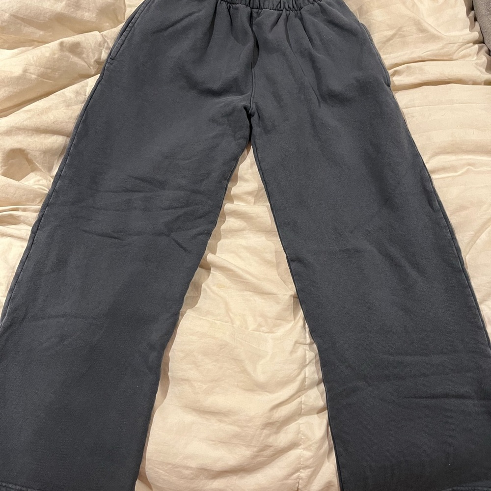 Dark Blue wide-leg sweatpants